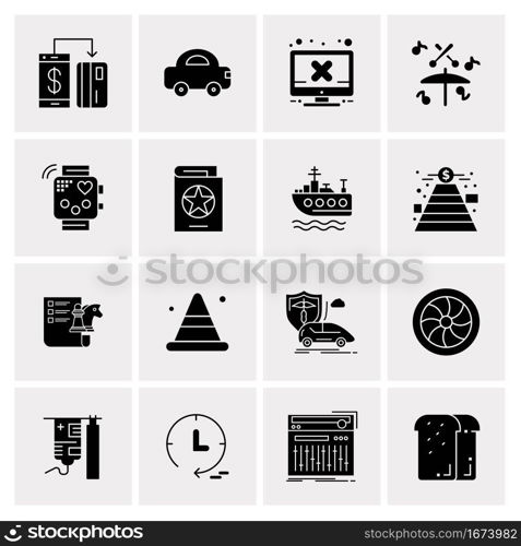 16 Business Universal Icons Vector. Creative Icon Illustration to use in web and Mobile Related project.