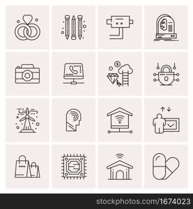 16 Business Universal Icons Vector. Creative Icon Illustration to use in web and Mobile Related project.