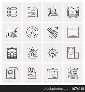 16 Business Universal Icons Vector. Creative Icon Illustration to use in web and Mobile Related project.