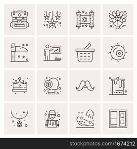 16 Business Universal Icons Vector. Creative Icon Illustration to use in web and Mobile Related project.