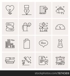 16 Business Universal Icons Vector. Creative Icon Illustration to use in web and Mobile Related project.