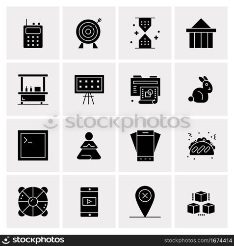 16 Business Universal Icons Vector. Creative Icon Illustration to use in web and Mobile Related project.