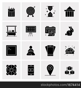 16 Business Universal Icons Vector. Creative Icon Illustration to use in web and Mobile Related project.