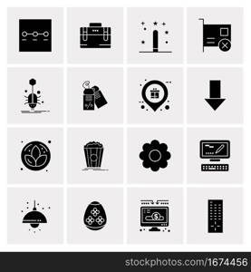 16 Business Universal Icons Vector. Creative Icon Illustration to use in web and Mobile Related project.