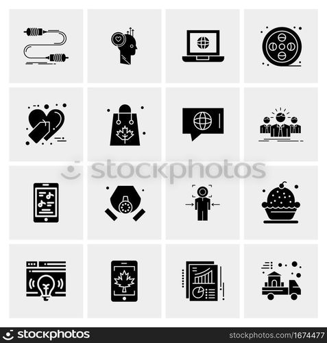 16 Business Universal Icons Vector. Creative Icon Illustration to use in web and Mobile Related project.