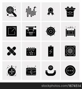 16 Business Universal Icons Vector. Creative Icon Illustration to use in web and Mobile Related project.