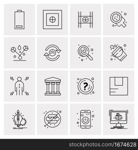 16 Business Universal Icons Vector. Creative Icon Illustration to use in web and Mobile Related project.