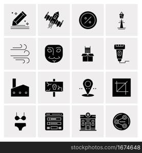 16 Business Universal Icons Vector. Creative Icon Illustration to use in web and Mobile Related project.