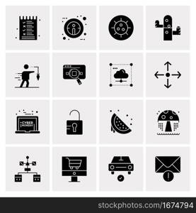 16 Business Universal Icons Vector. Creative Icon Illustration to use in web and Mobile Related project.