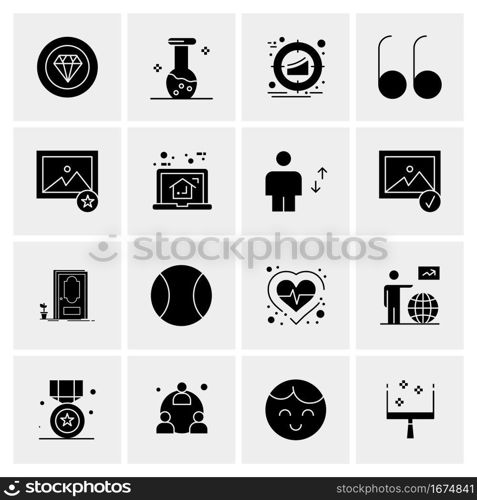 16 Business Universal Icons Vector. Creative Icon Illustration to use in web and Mobile Related project.