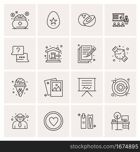 16 Business Universal Icons Vector. Creative Icon Illustration to use in web and Mobile Related project.