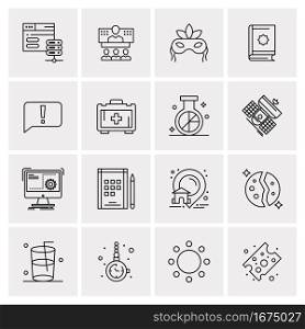 16 Business Universal Icons Vector. Creative Icon Illustration to use in web and Mobile Related project.