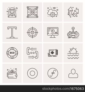 16 Business Universal Icons Vector. Creative Icon Illustration to use in web and Mobile Related project.