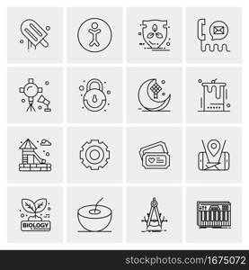 16 Business Universal Icons Vector. Creative Icon Illustration to use in web and Mobile Related project.