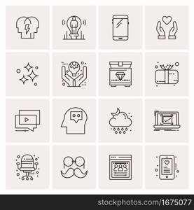 16 Business Universal Icons Vector. Creative Icon Illustration to use in web and Mobile Related project.