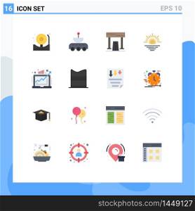 16 Creative Icons Modern Signs and Symbols of business, warm, space, sun, game Editable Pack of Creative Vector Design Elements