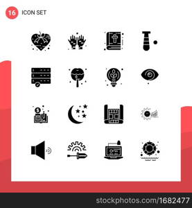 16 Creative Icons Modern Signs and Symbols of data, sport, bible, game, baseball Editable Vector Design Elements