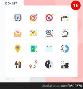 16 Creative Icons Modern Signs and Symbols of document folder, moustache, drop, costume, weather Editable Pack of Creative Vector Design Elements