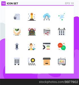 16 Creative Icons Modern Signs and Symbols of eco, left, cloud, down, online Editable Pack of Creative Vector Design Elements