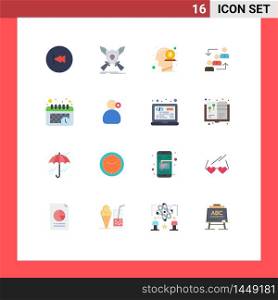 16 Creative Icons Modern Signs and Symbols of employee, career, shield, money, human Editable Pack of Creative Vector Design Elements