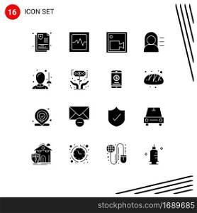 16 Creative Icons Modern Signs and Symbols of finance, sports, record, fencing, miss Editable Vector Design Elements