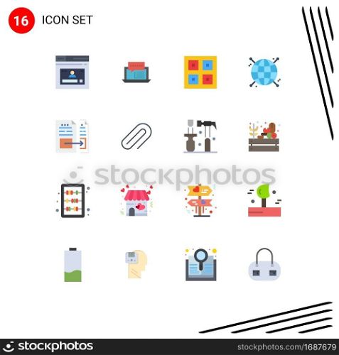 16 Creative Icons Modern Signs and Symbols of focus, shipping, internet, logistic, boxes Editable Pack of Creative Vector Design Elements