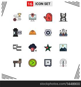 16 Creative Icons Modern Signs and Symbols of genetic, code, education, chain, meal Editable Creative Vector Design Elements