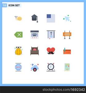 16 Creative Icons Modern Signs and Symbols of interface, delete, layout, clear, left Editable Pack of Creative Vector Design Elements