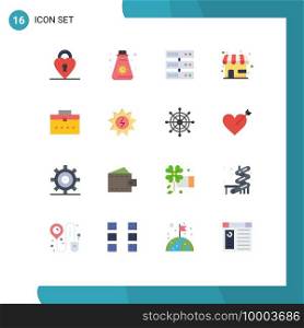 16 Creative Icons Modern Signs and Symbols of interface, worker bag, datacenter, bag, shop Editable Pack of Creative Vector Design Elements