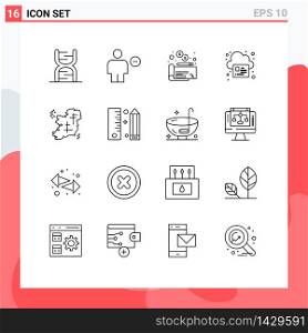 16 Creative Icons Modern Signs and Symbols of ireland, print, human, page, payment Editable Vector Design Elements