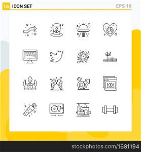 16 Creative Icons Modern Signs and Symbols of live, love, craft, world, earth Editable Vector Design Elements