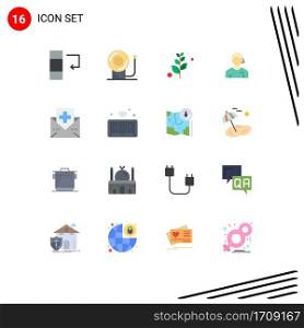 16 Creative Icons Modern Signs and Symbols of mail, fitness, peace, disease, linesman Editable Pack of Creative Vector Design Elements