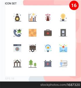 16 Creative Icons Modern Signs and Symbols of market, idea, love, education, valentine’s day Editable Pack of Creative Vector Design Elements