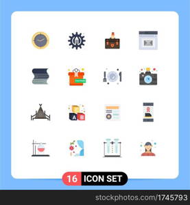 16 Creative Icons Modern Signs and Symbols of page, inbox, briefcase, browser, marketing Editable Pack of Creative Vector Design Elements