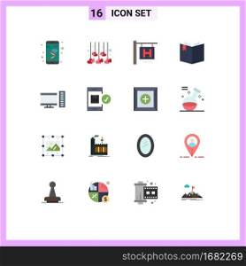 16 Creative Icons Modern Signs and Symbols of pc, computer, wedding, knowledge, book Editable Pack of Creative Vector Design Elements