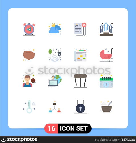 16 Creative Icons Modern Signs and Symbols of podium, manager, business, businessmen, resume Editable Pack of Creative Vector Design Elements