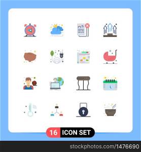 16 Creative Icons Modern Signs and Symbols of podium, manager, business, businessmen, resume Editable Pack of Creative Vector Design Elements
