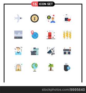 16 Creative Icons Modern Signs and Symbols of products, ecg, promotion concept, devices, water Editable Pack of Creative Vector Design Elements