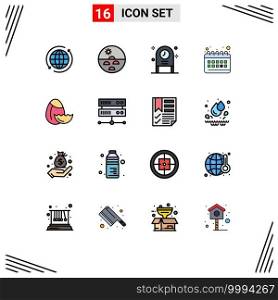 16 Creative Icons Modern Signs and Symbols of routine, clock, skin care, calendar, disco Editable Creative Vector Design Elements