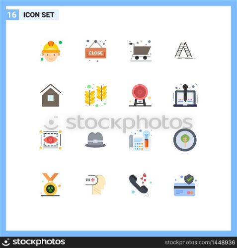 16 Creative Icons Modern Signs and Symbols of shack, house, shopping, home, repair Editable Pack of Creative Vector Design Elements