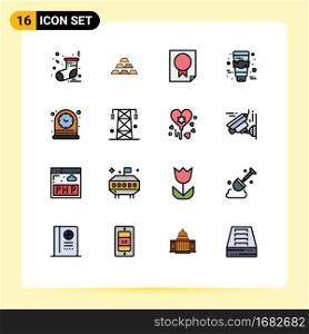 16 Creative Icons Modern Signs and Symbols of skin care, cream, reserve, report, page Editable Creative Vector Design Elements