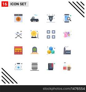 16 Creative Icons Modern Signs and Symbols of table, living, switch, home, search Editable Pack of Creative Vector Design Elements