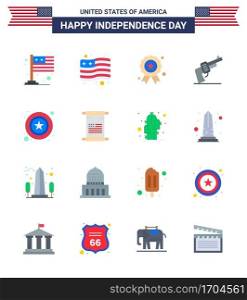 16 Creative USA Icons Modern Independence Signs and 4th July Symbols of star; men; independece; american; hand Editable USA Day Vector Design Elements