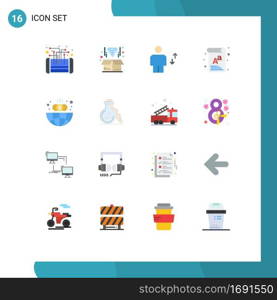 16 Flat Color concept for Websites Mobile and Apps board, document, product, letter, human Editable Pack of Creative Vector Design Elements