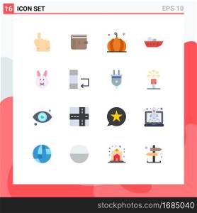 16 Flat Color concept for Websites Mobile and Apps bynny, vessel, payment, speed, vegetable Editable Pack of Creative Vector Design Elements