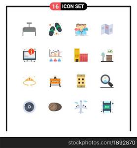 16 Flat Color concept for Websites Mobile and Apps faq, paper, multiplayer, news, newspaper Editable Pack of Creative Vector Design Elements