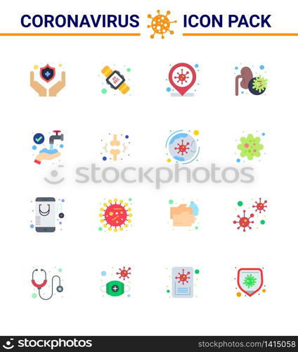 16 Flat Color Corona Virus pandemic vector illustrations medical, protect, coronavirus, virus, epidemic viral coronavirus 2019-nov disease Vector Design Elements