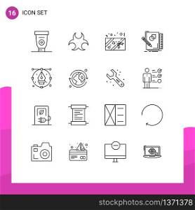 16 Outline concept for Websites Mobile and Apps design, geometry, box, draw, sketching Editable Vector Design Elements