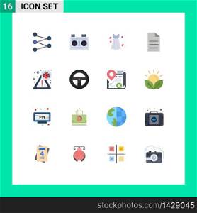 16 Thematic Vector Flat Colors and Editable Symbols of virus, bug, women, interface, data Editable Pack of Creative Vector Design Elements