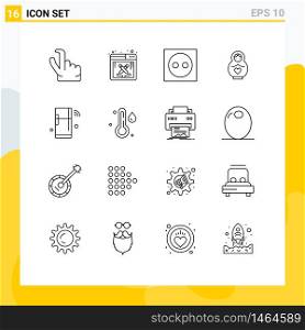 16 Thematic Vector Outlines and Editable Symbols of iot, heart, appliances, love, dolphin Editable Vector Design Elements